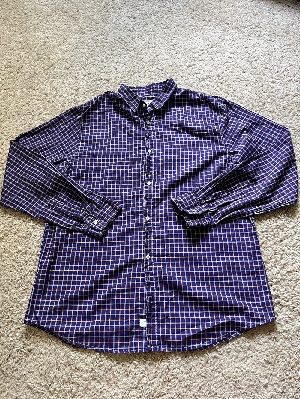 Frank & Eileen Men's XXL Purple Plaid Button-Down Shirt